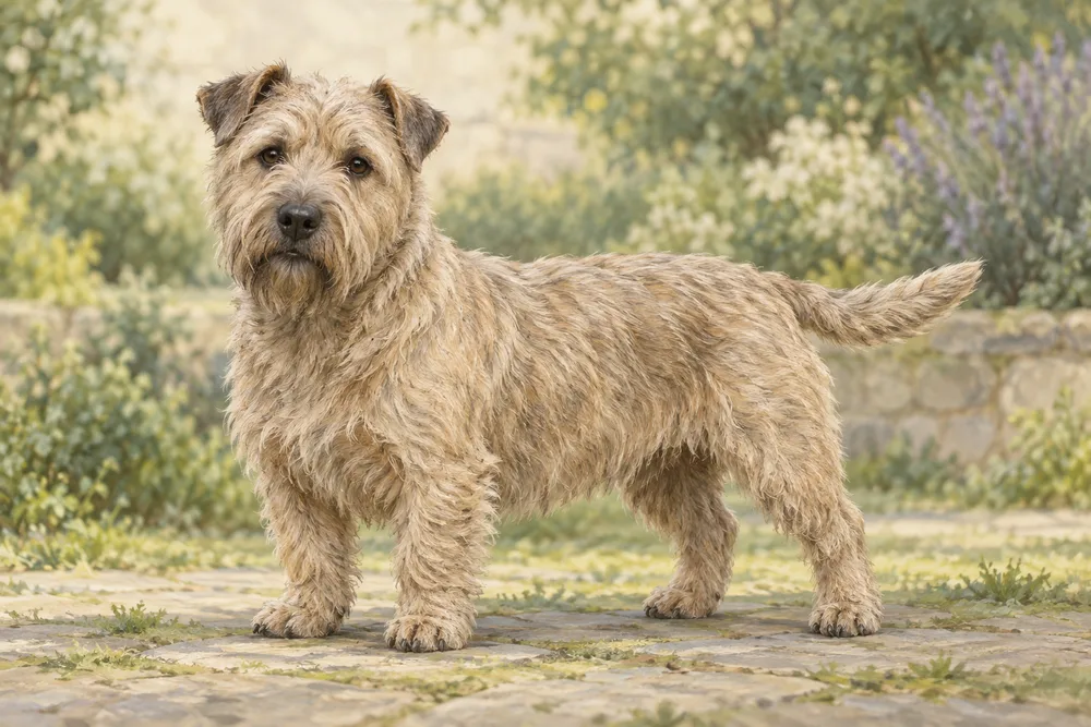 Glen of Imaal terrier — przykładowy wygląd zwierzęcia, ilustracja wygenerowana przez AI