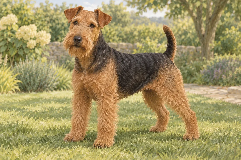 Welsh terrier — przykładowy wygląd zwierzęcia, ilustracja wygenerowana przez AI
